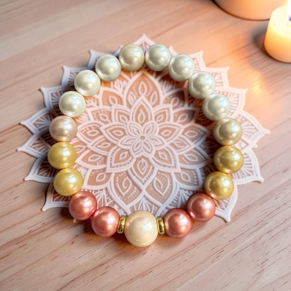10mm 🔥 Pink Pearl Shell Bracelet 💕